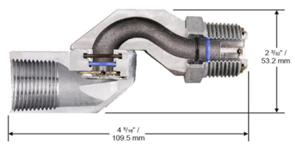 Husky 000350 3/4 inch male x 3/4 inch female NPT multi-plane swivel