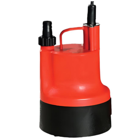 Ketta BPS Puddle Sucker red submersible pump with 19 mm (3/4 inch) hose tail 40 lpm 4.5 m head