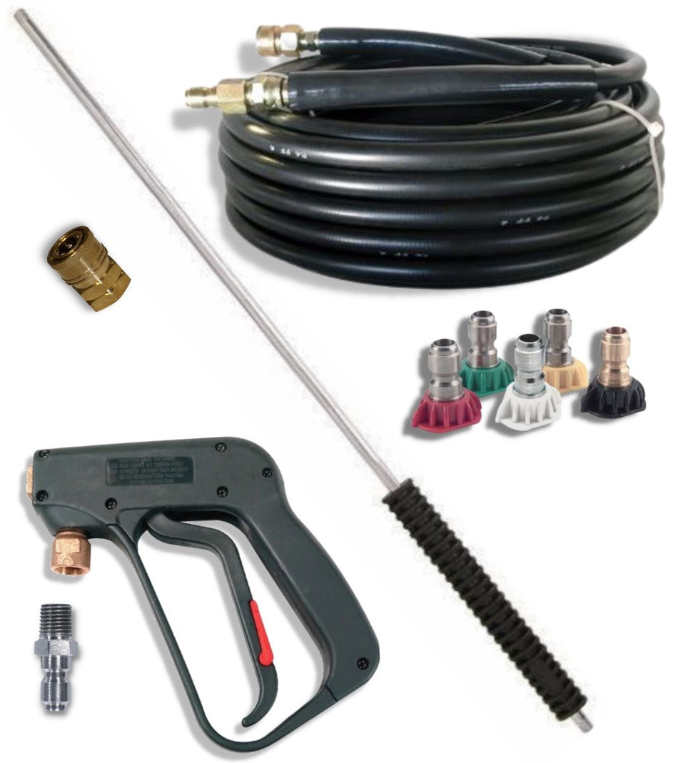 Ketta MT water blaster pistol 900 mm lance and Snap-fit 030 nozzles kit with 10 m hose c/w couplings