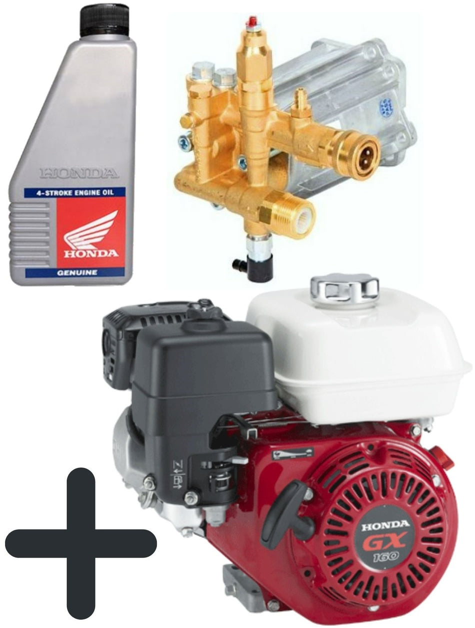 Build-Your-Own Annovi Reverberi RMV water blaster pump kit with Honda GX160 engine 179 bar (2600 psi) 9.5 lpm