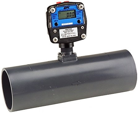 GPI Flowmec TM300-GG 3 inch glue-in socket flow meter (with pulse output) 151 to 1514 lpm