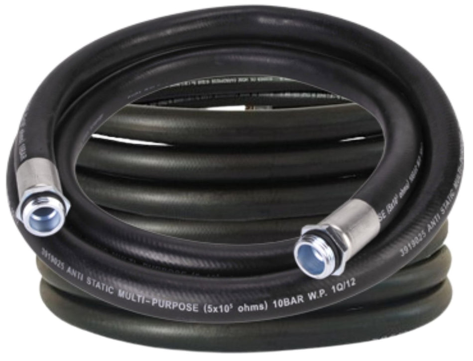 FoxHose diesel and oil hose 25 mm (1 inch) ID with 1 inch BSPP(M) threads both ends