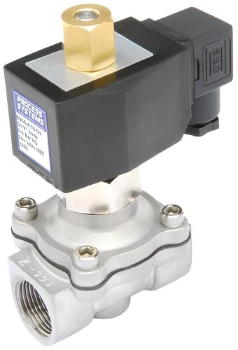 ES56 Stainless steel solenoid valve normally open 1 inch BSP port size 0 - 7 bar 12 CV