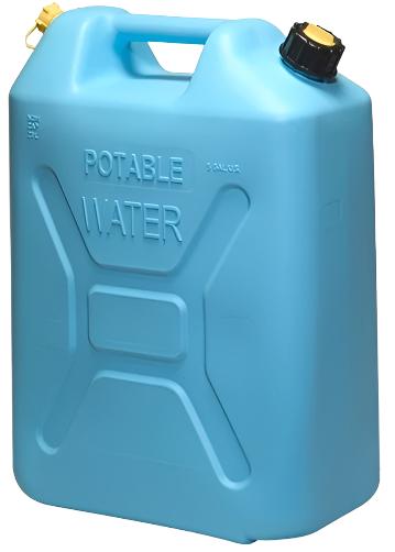 Scepter 20 litre blue jerry can for water with easy-to-pour flexible spout and breather