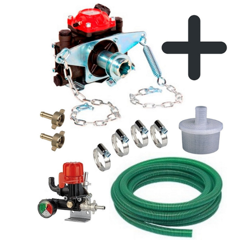 Annovi Reverberi AR252 diaphragm pump female six spline shaft with GR30 control valve and hose kit 25 lpm 25 bar (362 psi)