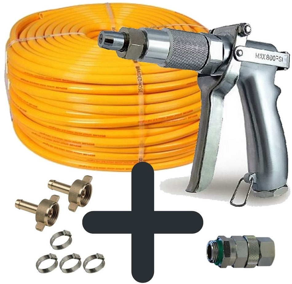 Ketta 855 K-pistol with swivel and 30 m x 10 mm (3/8 inch) ag-spray hose kit