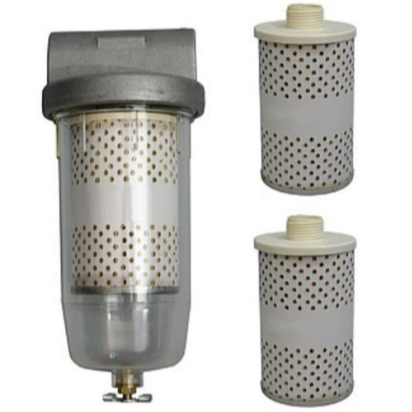 Ketta 1 inch BSP(F) fuel filter with 2 spare filter elements 10 micron