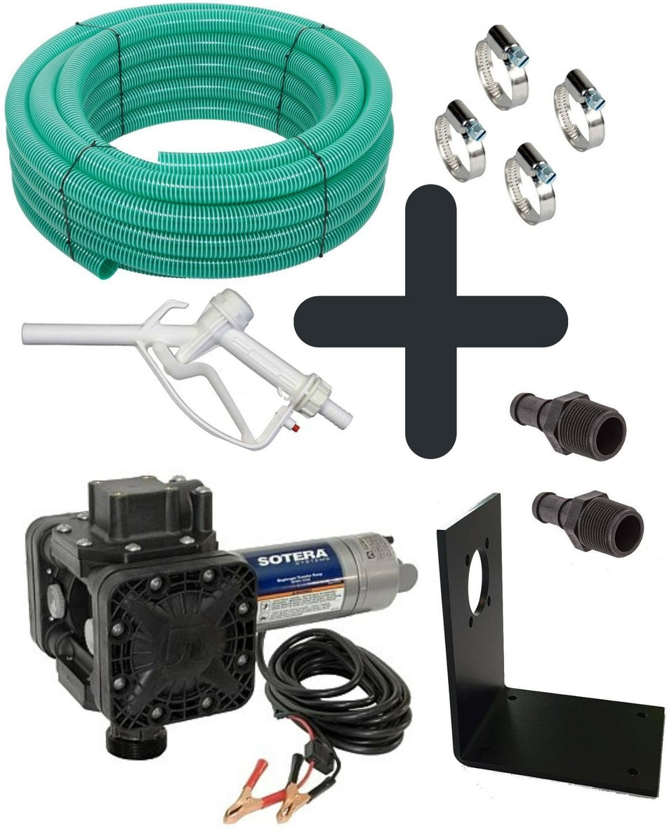 Sotera SS415B 12v diaphragm pump and 30 m hose kit with dispensing nozzle 49 lpm