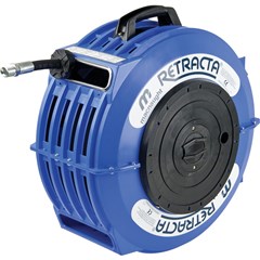 Retracta OMP415B-01 R3 Premium Blue spring rewind reel with 15 m x 13 mm (1/2 inch) oil hose