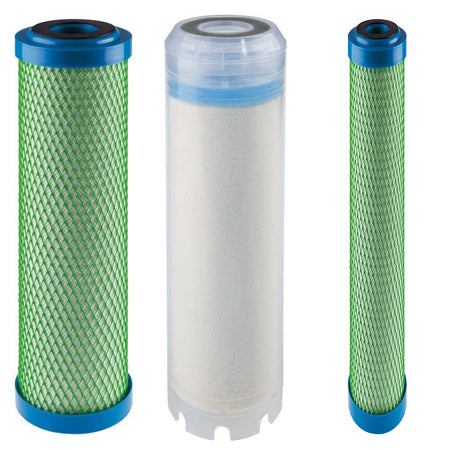 Filter Combo Trio 10” Std For Sediment, Nitrate & Chlorine Reduction 1 Micron