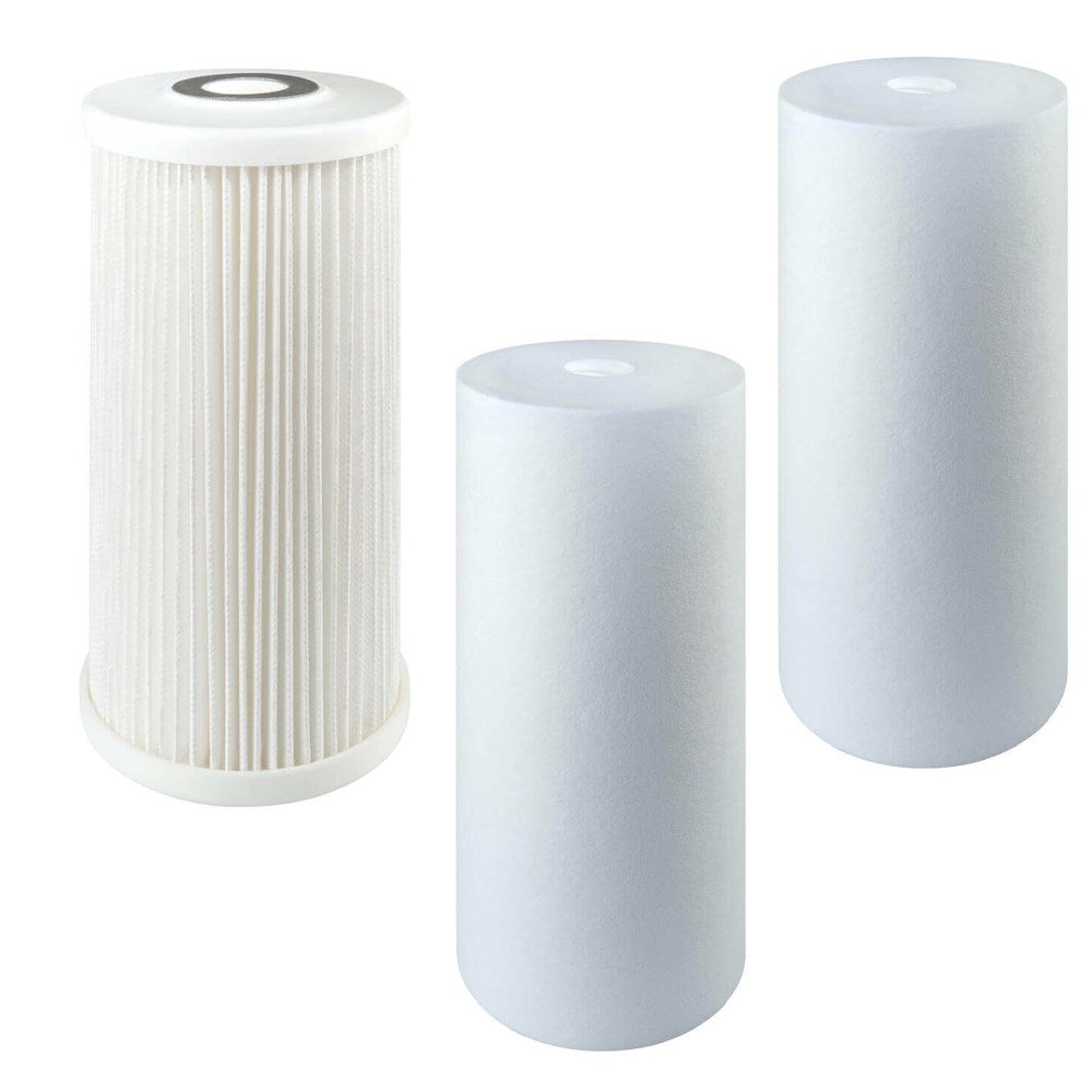 Filter Combo Trio 10” Big For Sediment Reduction 20, 5 & 1 Micron