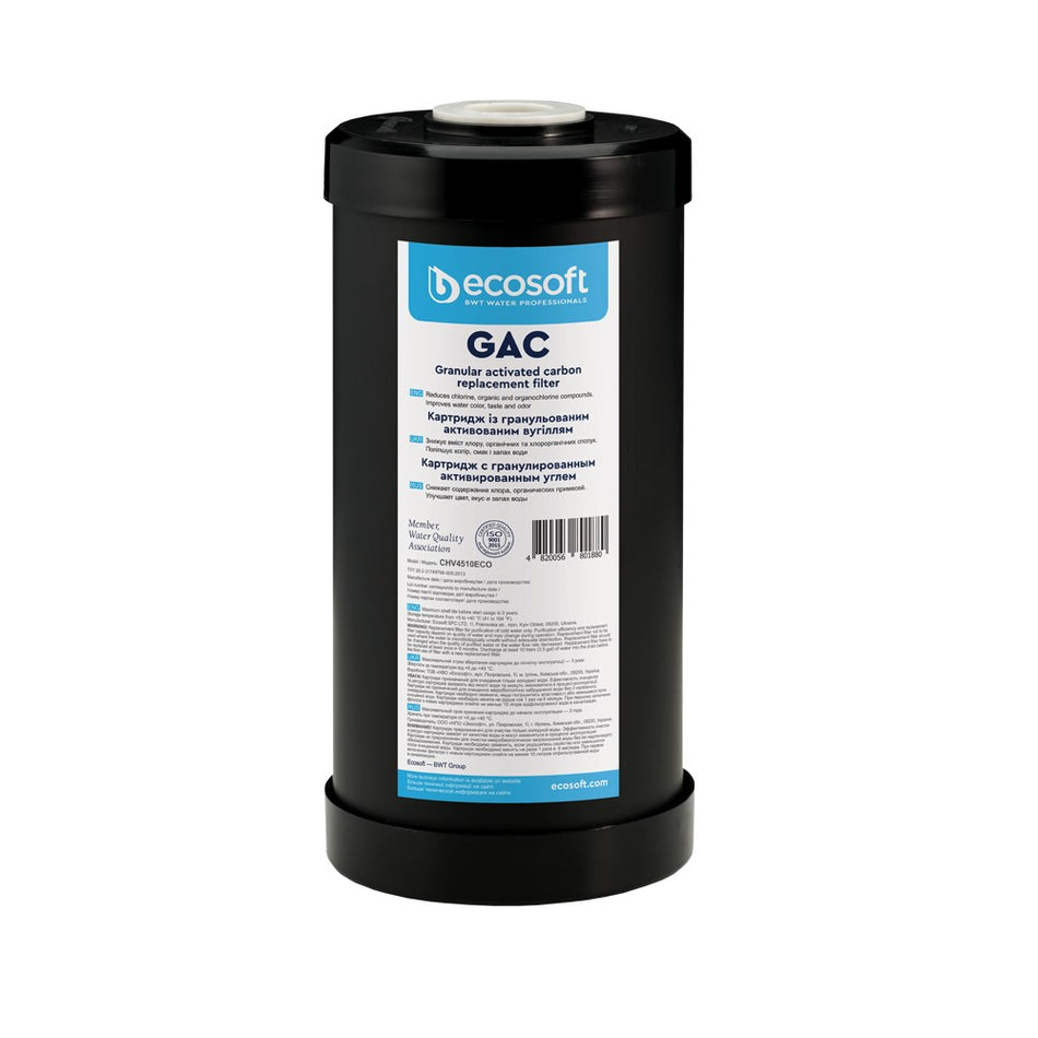 Ecosoft Granular Activated Carbon Gac 10” Big Filter Cartridge