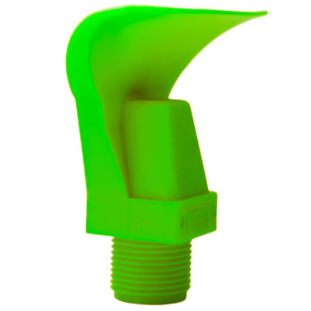 Cobra green flat fan wide angle nozzle 5.0 mm bore 3/4 inch BSP(M) 15 lpm @ 1 bar (15 psi)