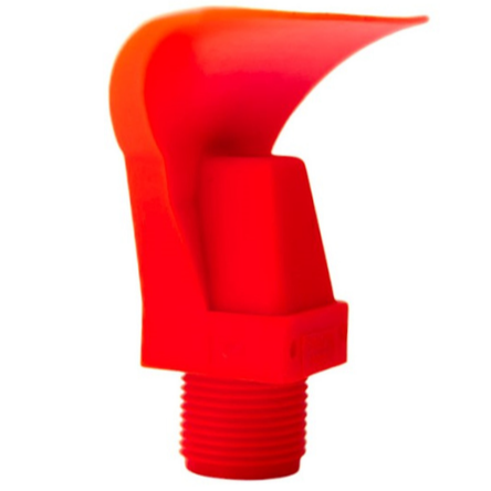 Cobra red flat fan wide angle nozzle 11 mm bore 3/4 inch BSP(M) 55 lpm @ 1 bar (15 psi)