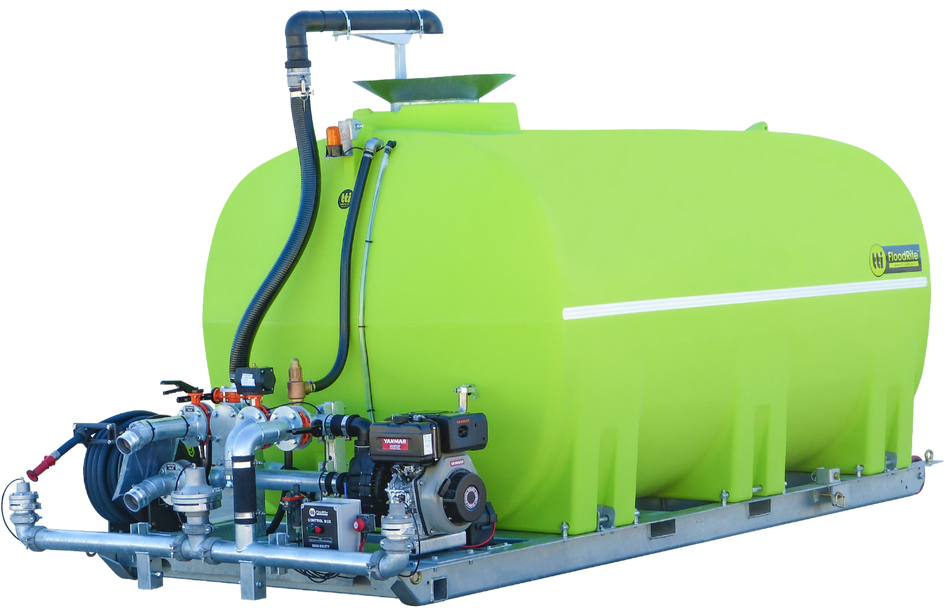 TTi 15000 litre FloodRite polyethylene water cartage tank Yanmar L100 electric start diesel