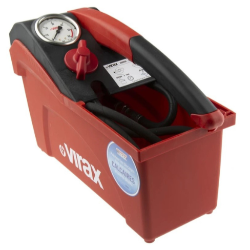 Virax 262035 manual hand operated pressure test pump with 5 litre tank and 1.5 m hose 50 bar (725 psi)