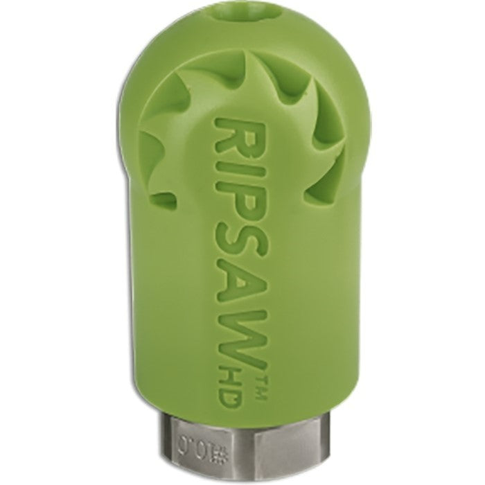 Ripsaw Green Heavy Duty #10.0 rotating nozzle for hydro boring excavation 33 lpm @ 200 bar (3000 psi)