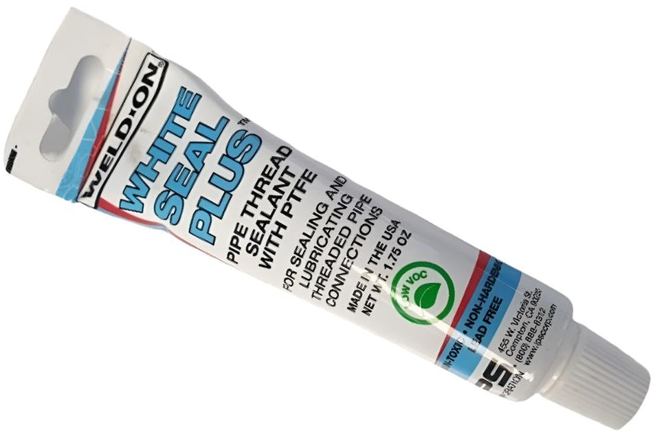 White Seal Plus™ PTFE thread sealant paste 56 ml tube for steel, plastic, Nylon, Polypropylene and more